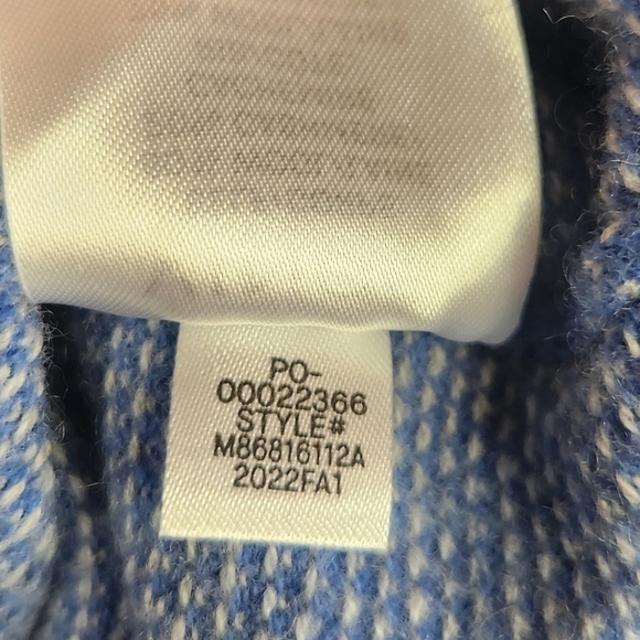 Vince Men’s Preppy Casual Birdseye Wool Cashmere Raglan Crew Sweater Blue Medium - Picture 11 of 12